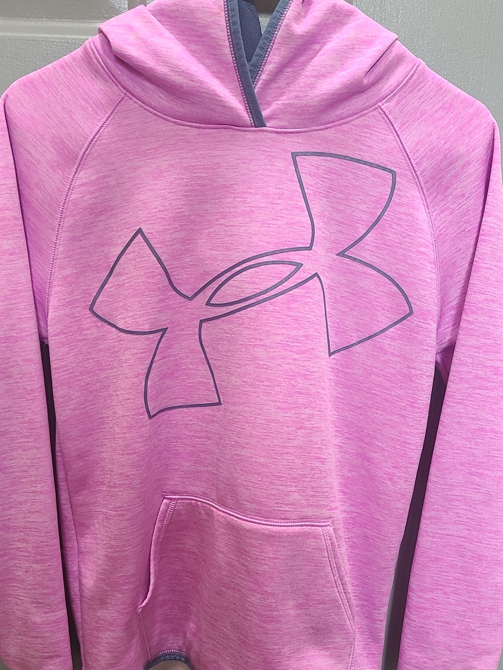 Under Armour Pink Hooded Sweatshirt with Logo